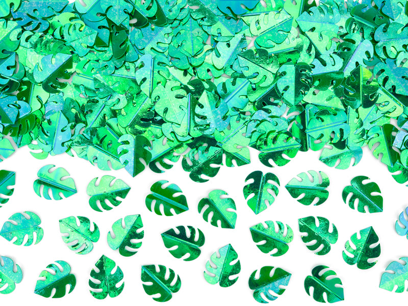 Folienkonfetti Metallic Konfetti Grün Blätter