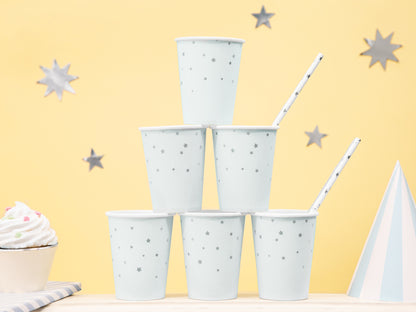 Partybecher Hellblau Silber