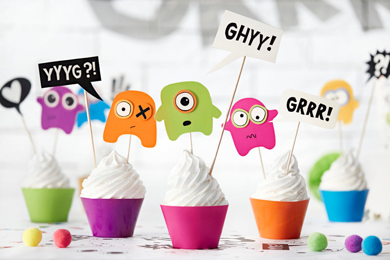 Caketopper Monster Sprechblasen Party Geburtstag