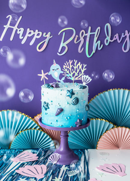 Narwal Party Geburtstag Girlande Happy Birthday