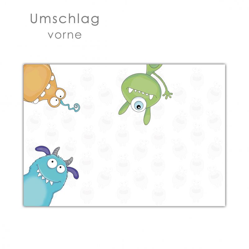 Monster Party Geburtstag Einladung