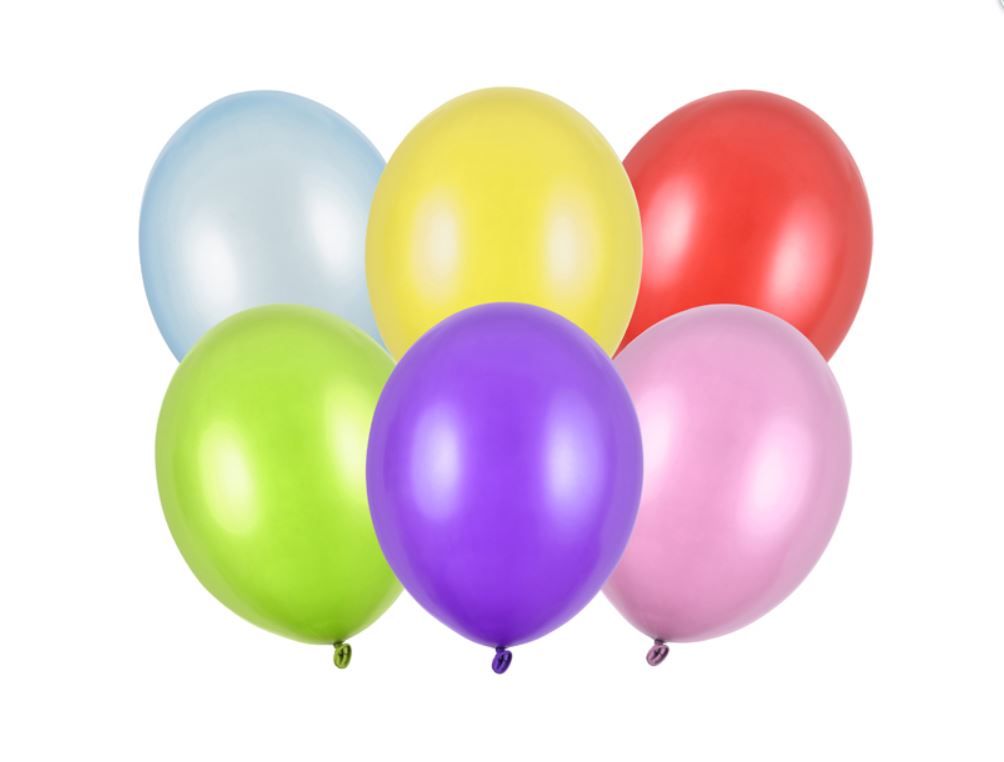 Latexballons Metallic Farben Regenbogen Bunt Mix