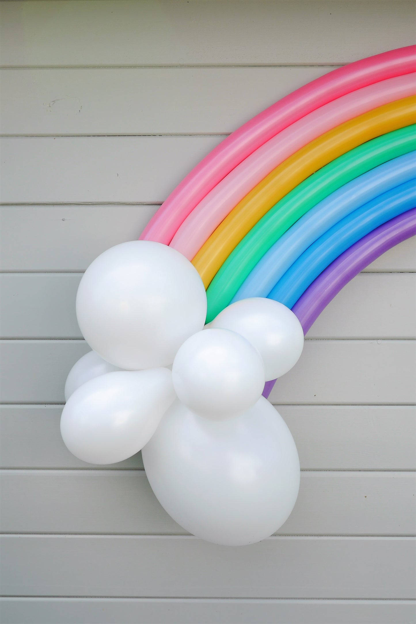 DIY Regenbogen Wolke Ballons Ballondeko Party