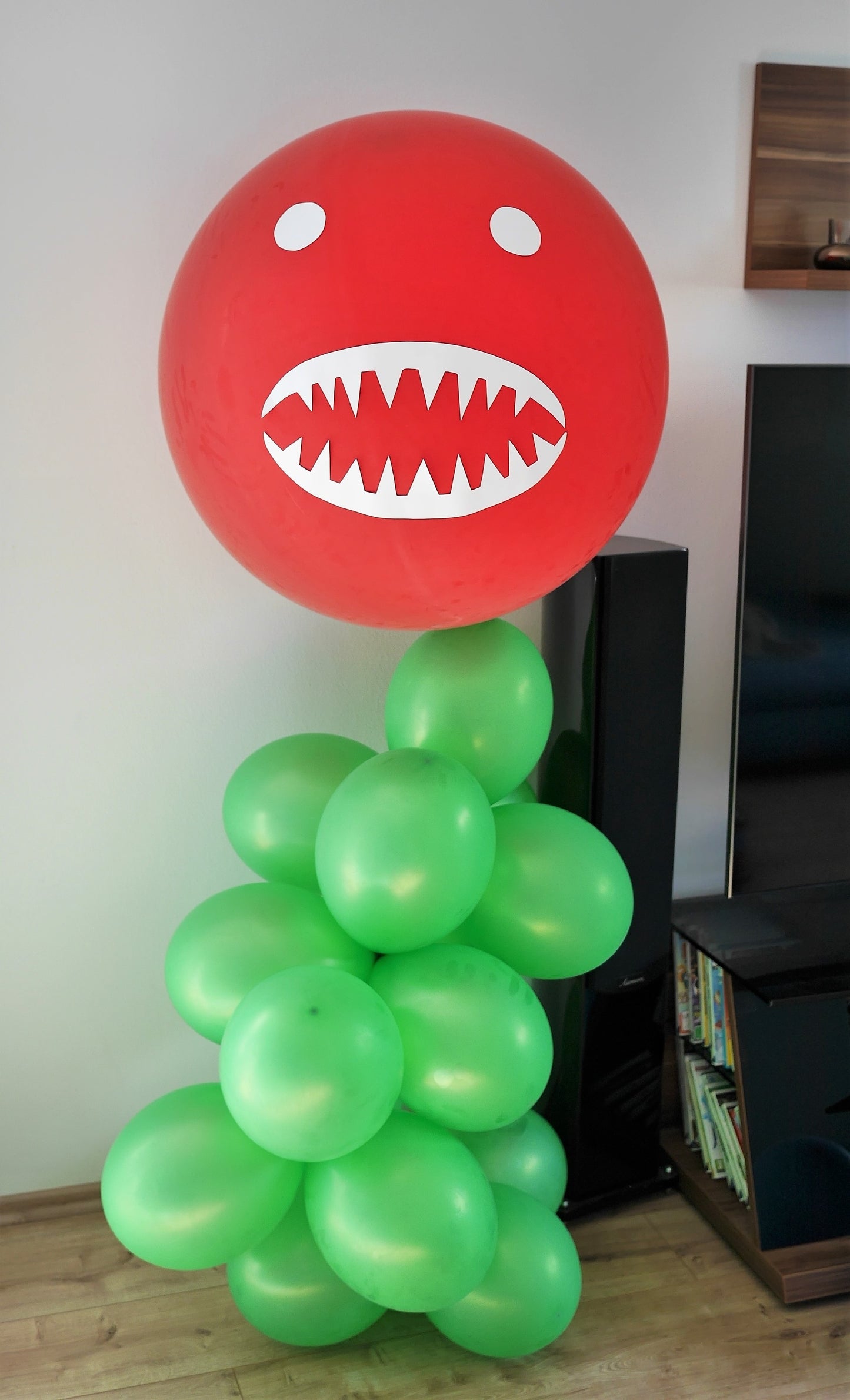 Ballonturm Ballondeko Super Mario Party Flesichfressende Pflanze Luftballons