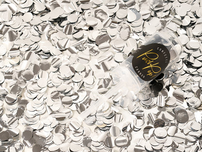 Konfetti Push Pop in Silber