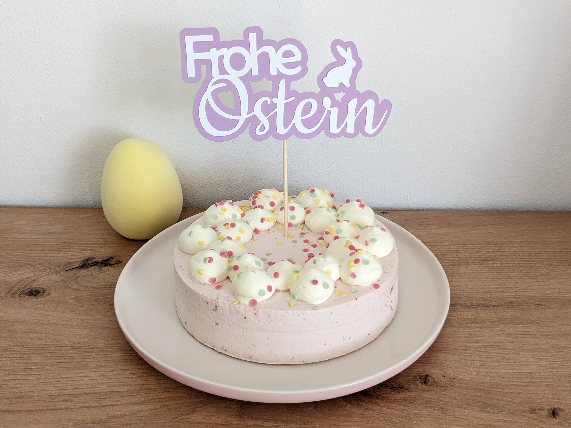 Caketopper Kuchen Deko Tischdeko Tortenstecker Frohe Ostern Hase Pastell 