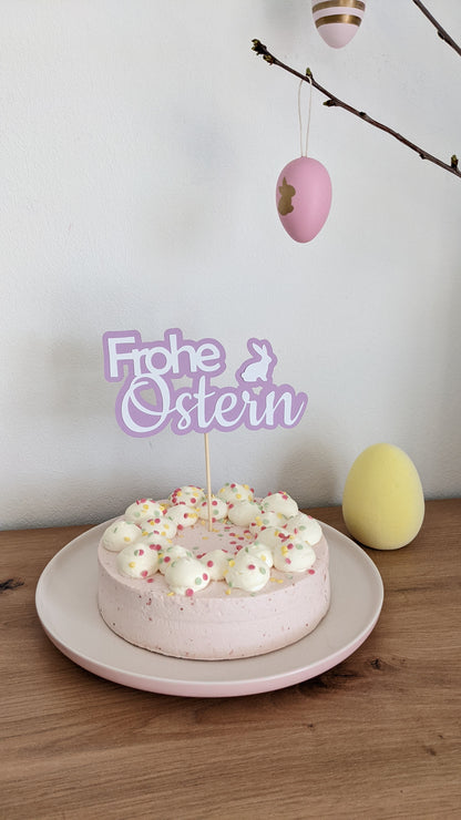 Caketopper Kuchen Deko Tischdeko Tortenstecker Frohe Ostern Hase Pastell 