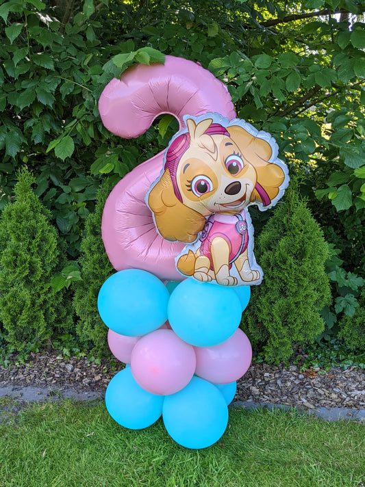 Paw Patrol Girls Party Geburtstag Ballons Ballonturm Folienballon