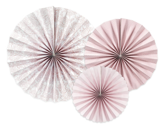 Rosetten Set Muster Blume Punkte Rosa Rose Blush