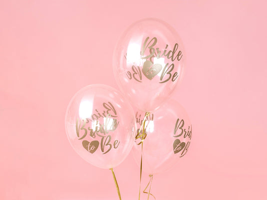Bride to be Gold Ballons Transparent