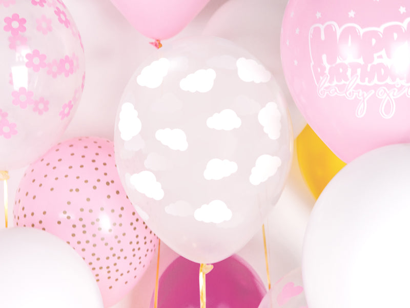 Latexballons Luftballons Baby Party Gender Reveal Mädchen oder Junge Rosa Blau Wolke