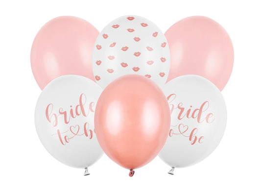 Latexballons Kussmund Rosegold Rosa Bride to be Junggesellinnenabschied