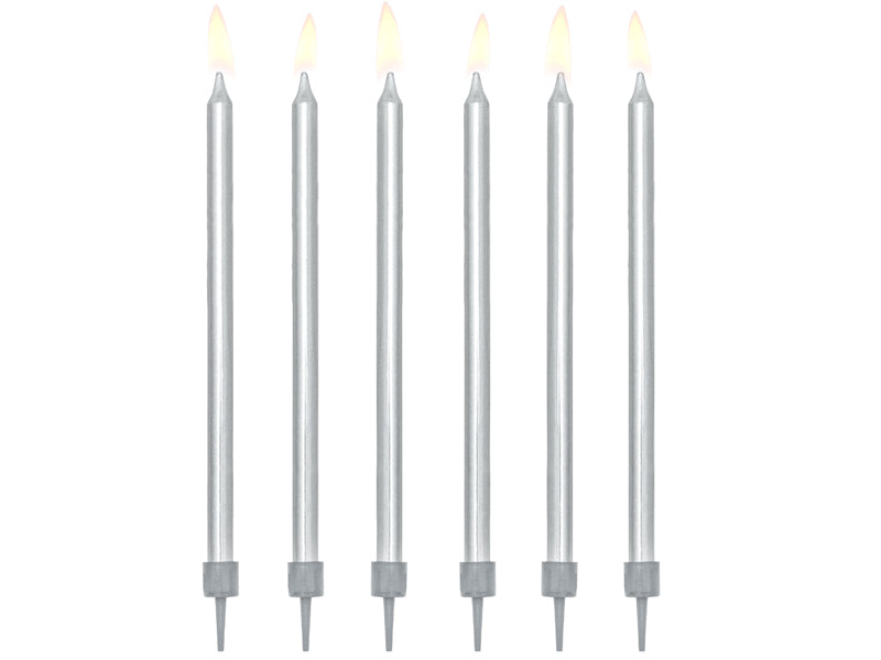 Tortenkerzen Tortendeko Kuchendeko Kerzen Silber
