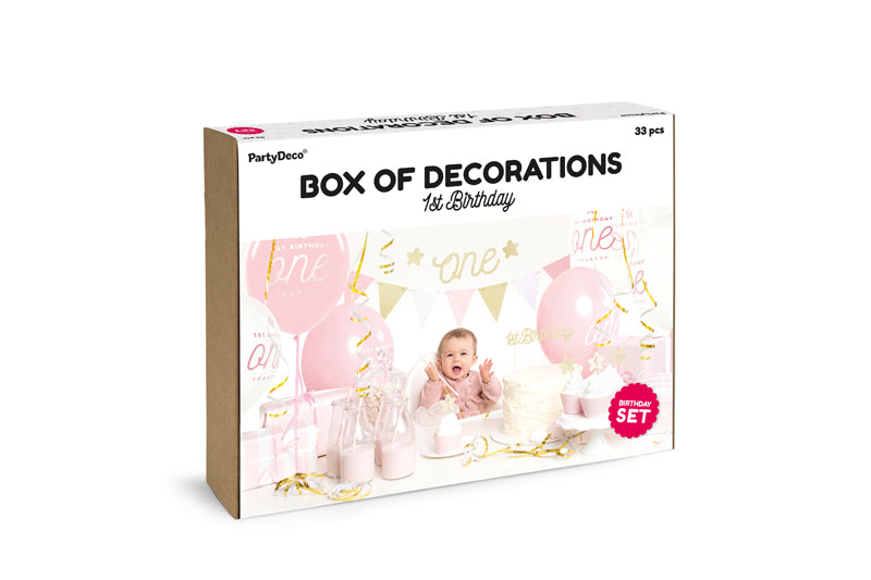 1. Geburtstag Mädchen Party Rosa Gold 1st Birthday one 