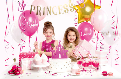 Prinzessinnen Party Kindergeburtstag Deko Princess Mädchen Schloss Pink Rosa Gold