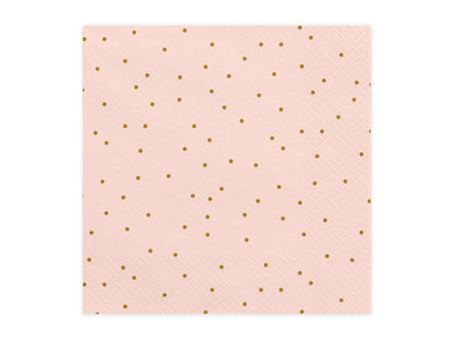 Servietten Rosa Gold Punkte