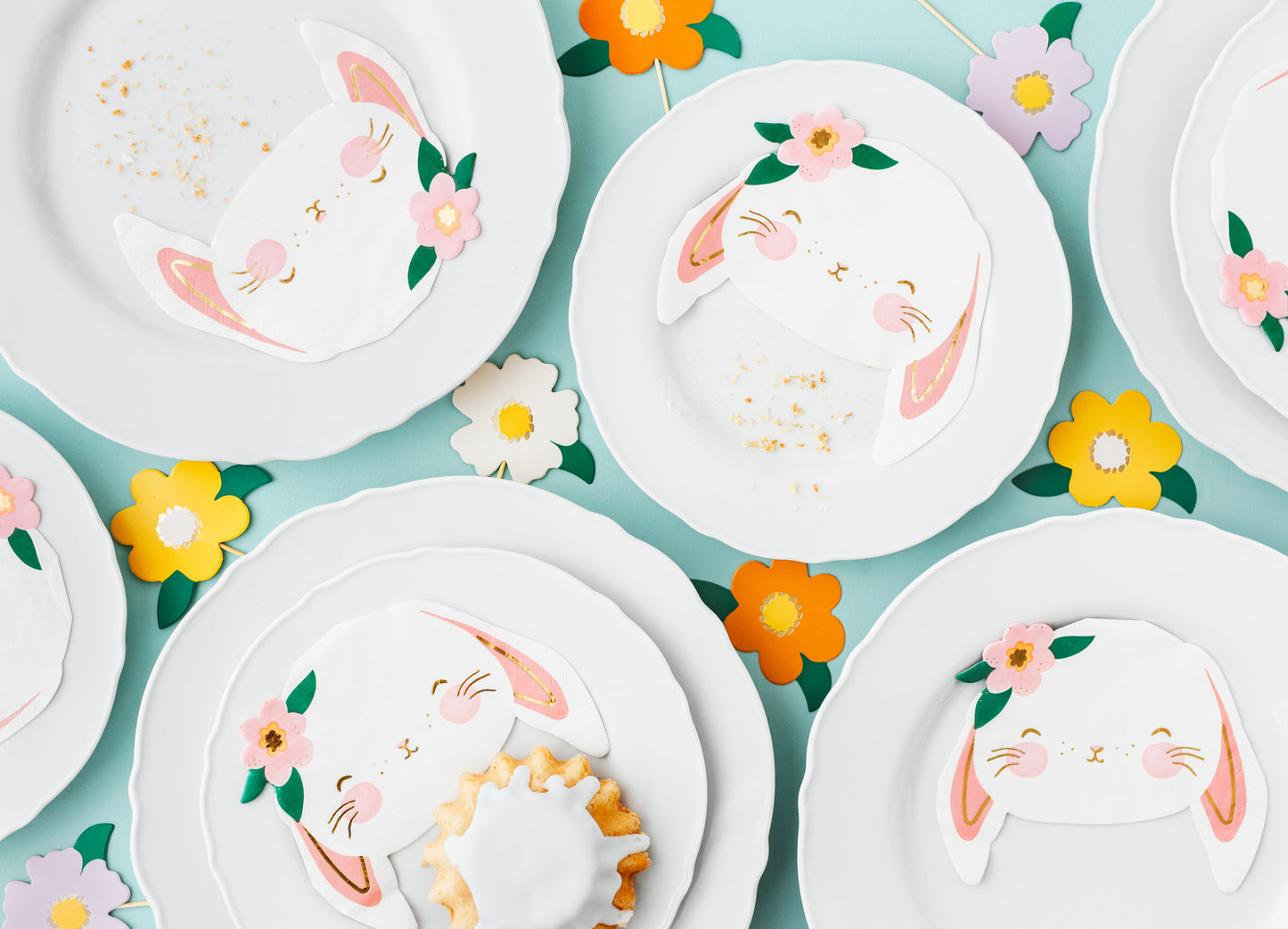 Ostern Servietten Hase Häschen Süß Partygeschirr Rosa Gold Tischdeko