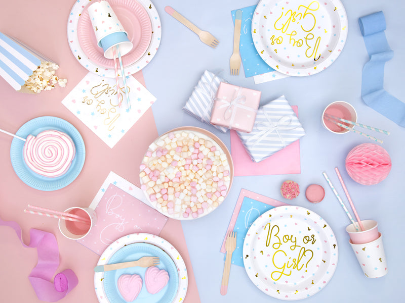 Partybecher Pappbecher Gender Reveal Baby Party Babyshower Junge oder Mädchen
