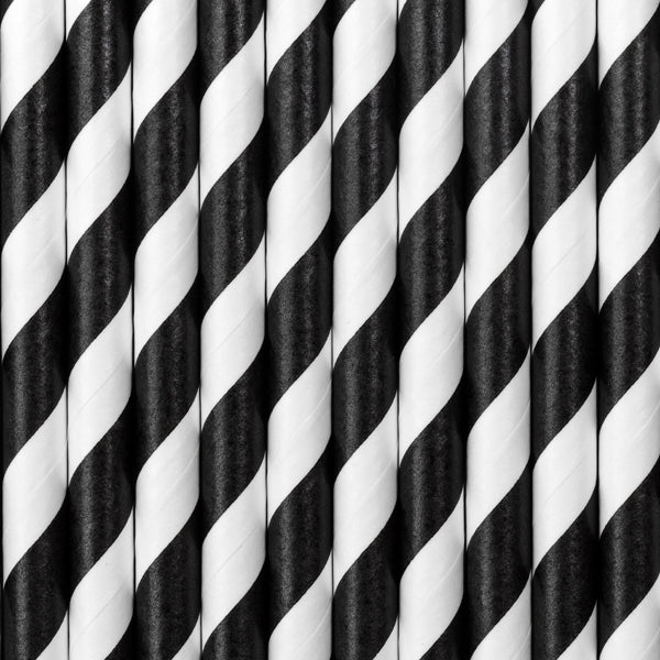 Papiertrinkhalme in Schwarz