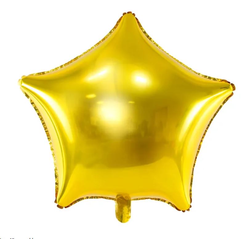 Folienballon Stern Gold