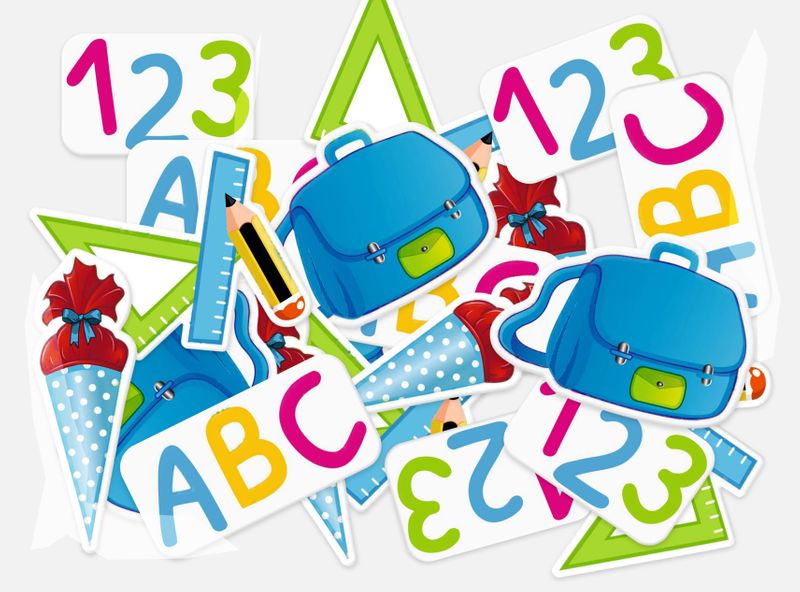 Deko Paket für die Einschulung in Bunt