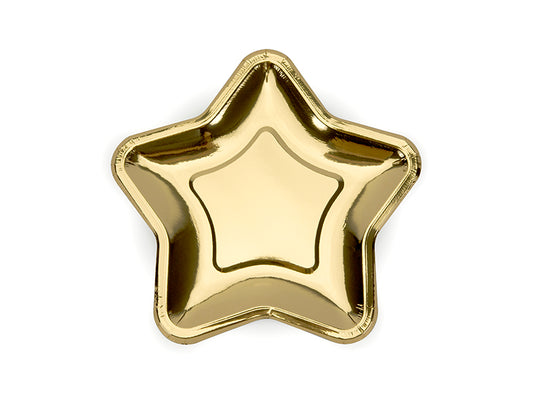Pappteller Partyteller Stern Gold
