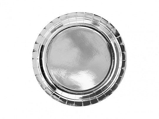 Partyteller Pappteller Silber Metallic