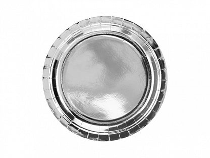 Partyteller Pappteller Silber Metallic