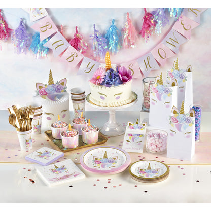 Sweet Unicorn Einhorn Party Pastell Pappteller Partyteller Geburtstag