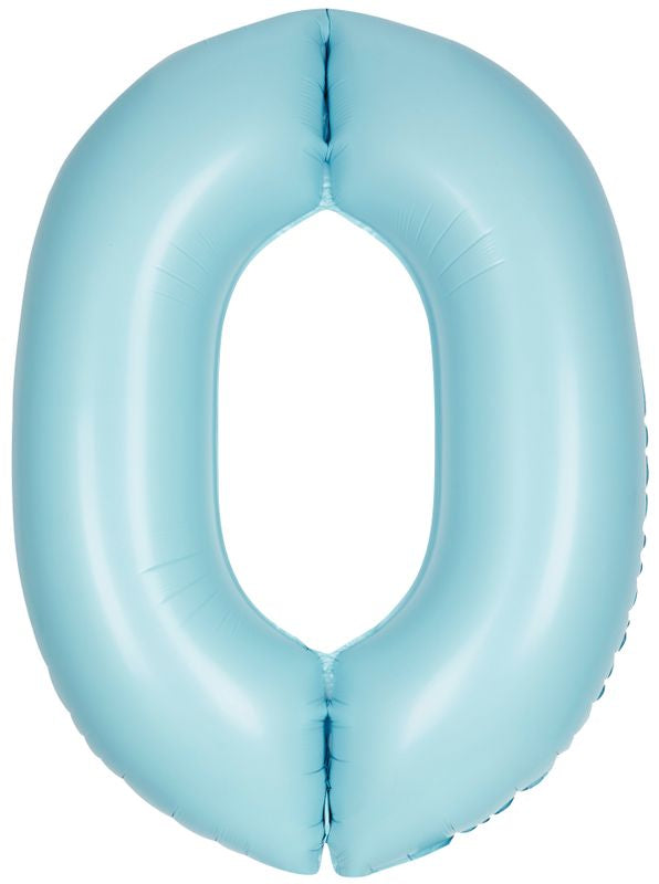 Zahlenballon Blau Hellblau Folienballon 1 2 3 4 5 6 7 8 9 0 35cm 86cm