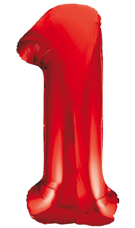 Zahlenballon Rot Folienballon 1 2 3 4 5 6 7 8 9 0 35cm 86cm