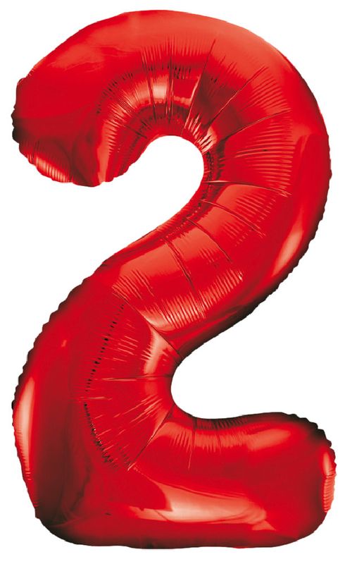 Zahlenballon Rot