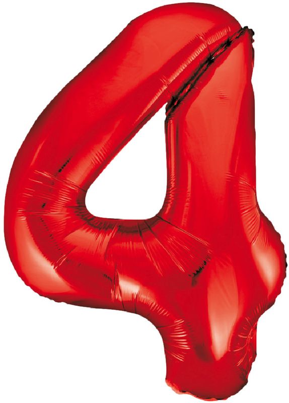 Zahlenballon Rot