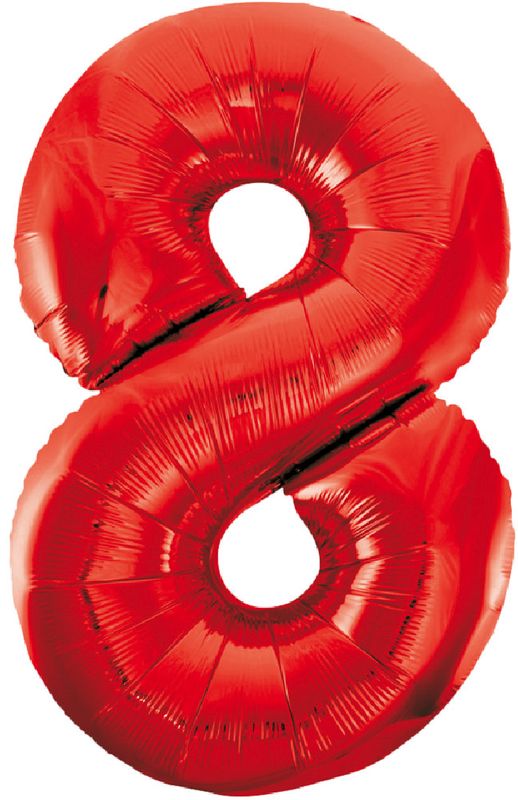 Zahlenballon Rot