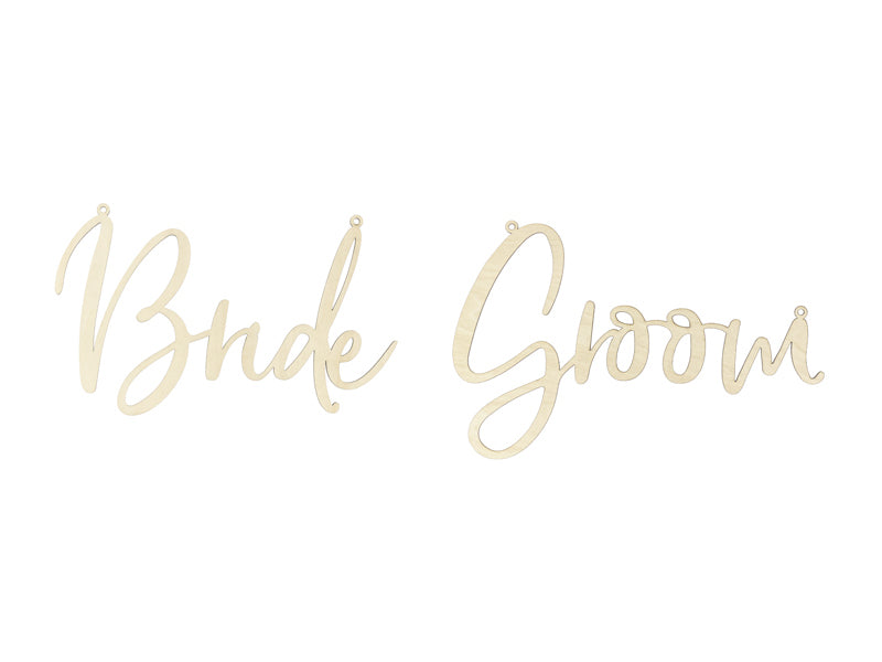 Stuhlschilder Hochzeit Dekoration Holz Bride Groom