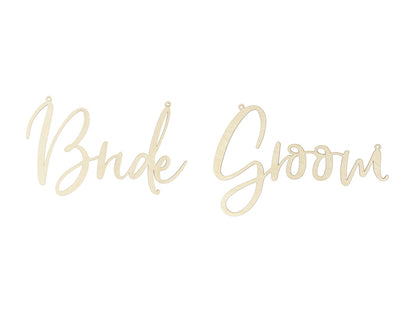 Stuhlschilder Hochzeit Dekoration Holz Bride Groom