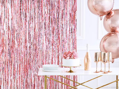 Glittervorhang Vorhang Backdrop Deko in Rosegold oder Gold Foto Party Hintergrund