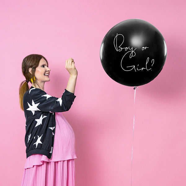 Baby Party Babyshower Gender Reveal Latexballon Luftballon Boy or Girl Konfetti