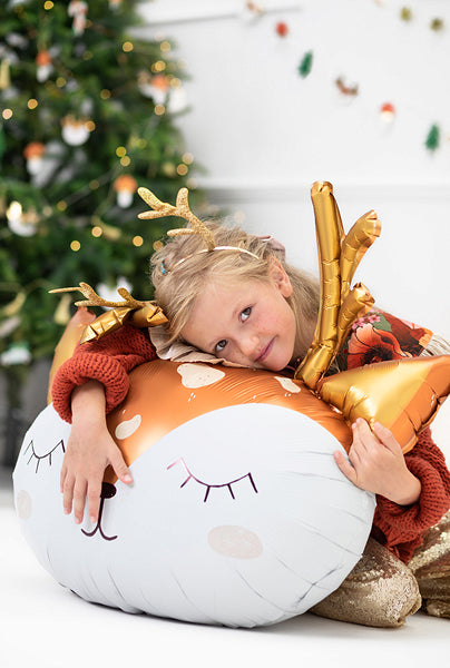 Folienballon Reh Rehkitz Rehkopf Waldtiere Party Kindergeburtstag