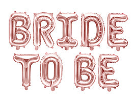 Folienballons Bride to be Brautparty Rosegold