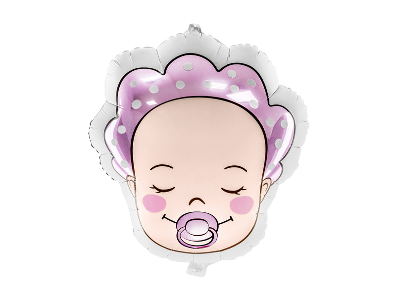 Folienballon Kopf Baby Girl Mädchen Party Rosa