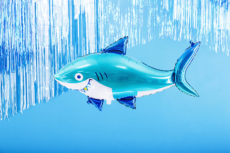 Folienballon Hai Haifisch XXL Blau Ocean Unterwasser Piraten Party Kindergeburtstag