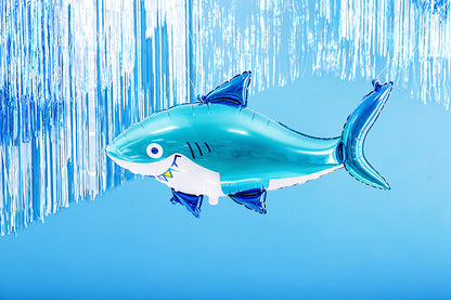 Folienballon Hai Haifisch XXL Blau Ocean Unterwasser Piraten Party Kindergeburtstag