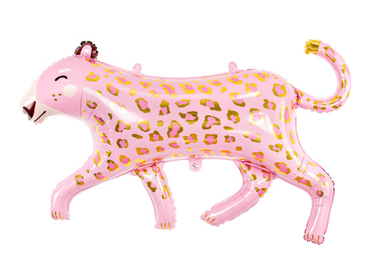 Folienballon Tropical Leopard Rosa Pink Gold Dschungel