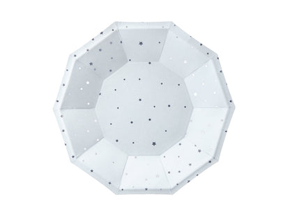 Hellblau Silber Sterne Pappteller Partyteller