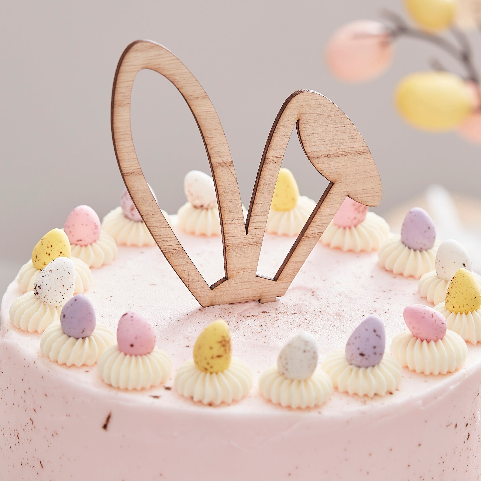 Caketopper Hasenohren aus Holz von Ginger Ray Tortendeko Ostern Osterfest
