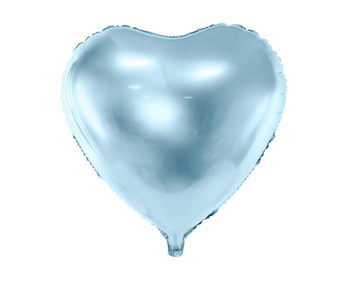 Folienballon Herz Blau Hellblau
