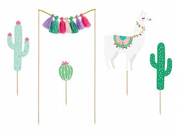 Lama Party Geburtstag Dekoration Caketopper Tortendeko Kuchendeko Kaktus