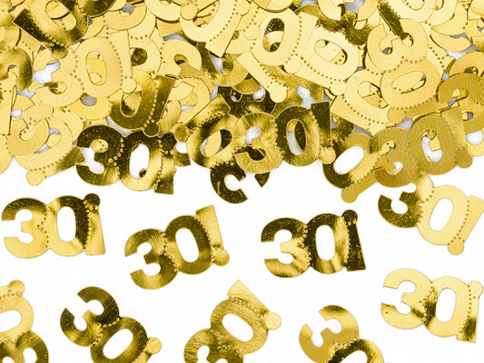 Konfetti Metallic Folie 18, 30, 40, 50, 60 Gold