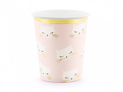 Kitty Pappbecher Katzen Party Rosa